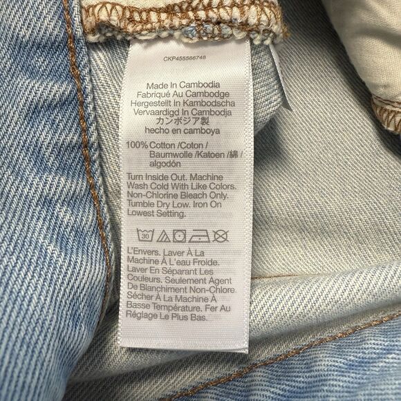 Madewell Relaxed Denim Cutoff Shorts in Cedarcroft Wash Size 26 Light Wash - Picture 10 of 14